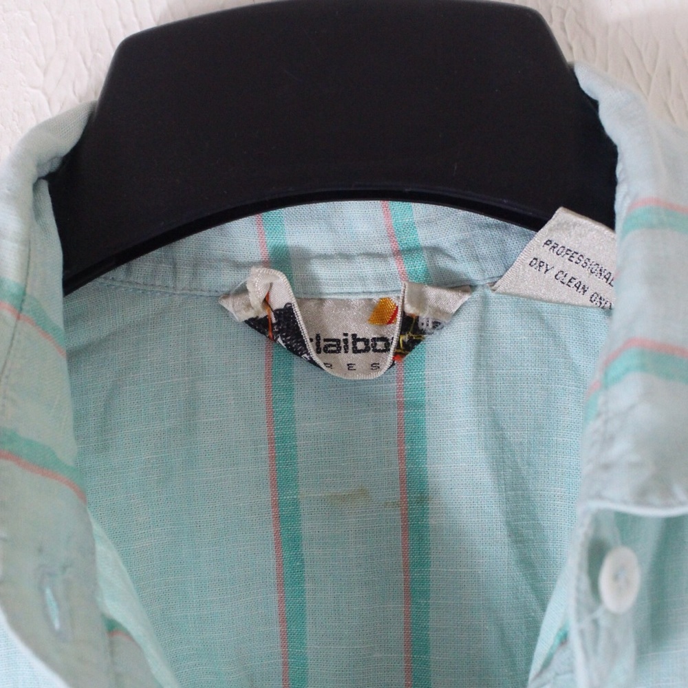 SOLD! Vintage 80s Liz Claiborne Green Plaid  Dress - Picture 5 of 8